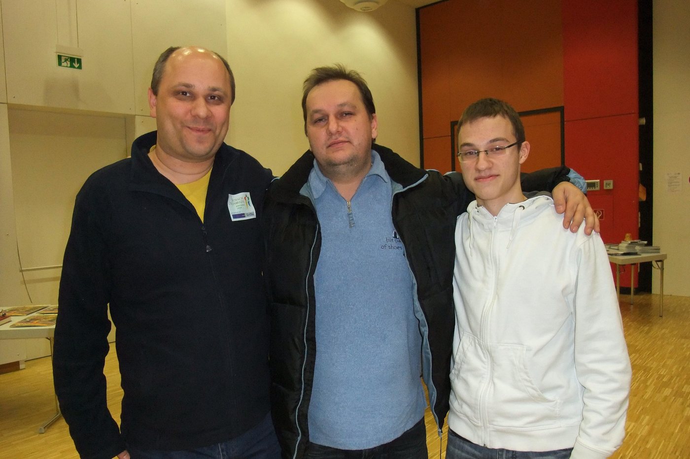 Das Spitzentrio des Neujahrsblitzturniers 2010