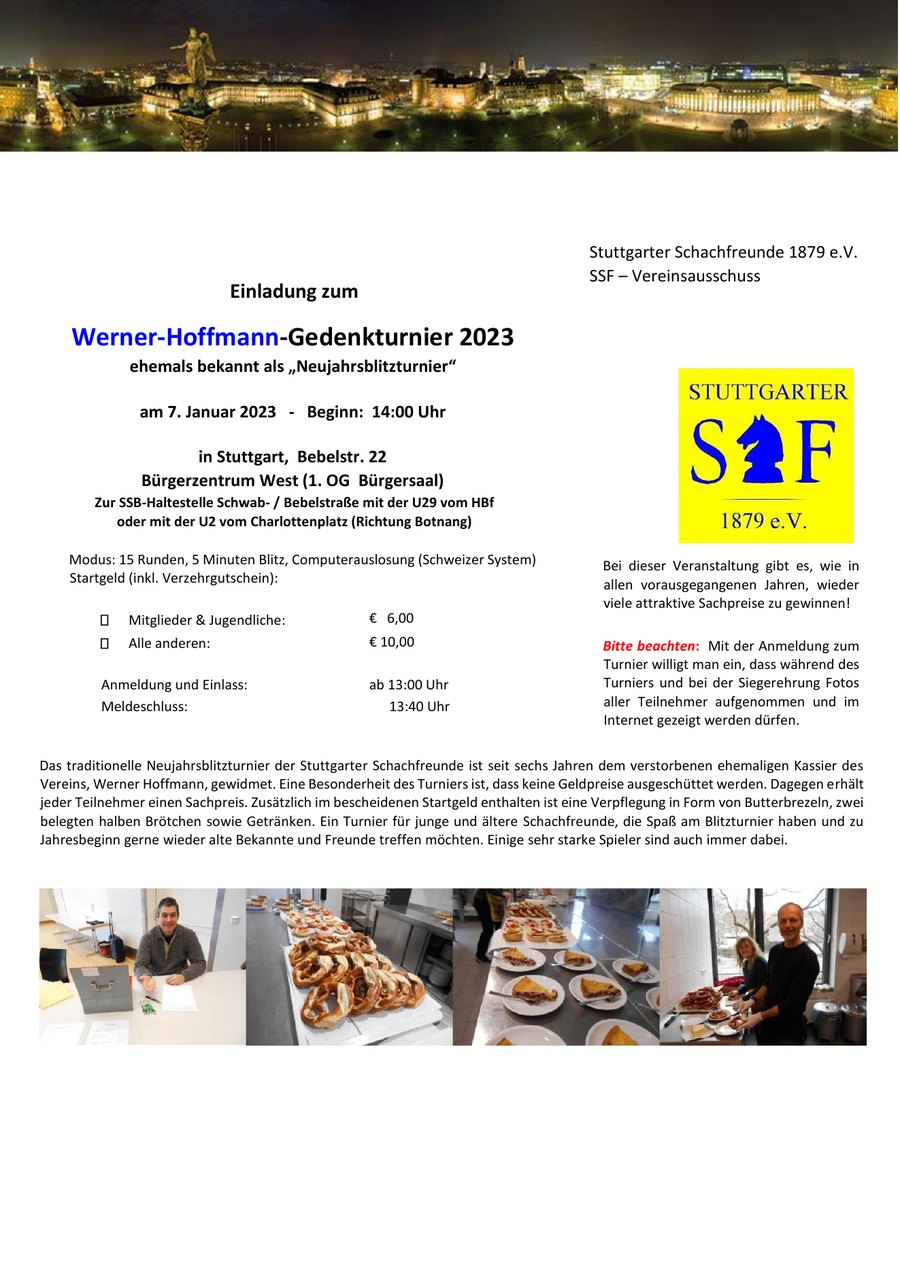 Einladung zum Werner-Hoffmann-Gedenkturnier 2023